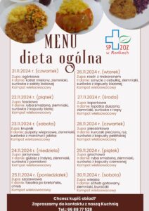 Menu 21.11.2024-30.11.2024r.