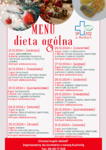 Menu 20.12.2024-31.12.2024r.