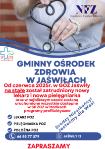 Gminny Ośrodek Zdrowia w Jaświłach ZACHĘCAMY DO SKŁADANIA DEKLARACJI