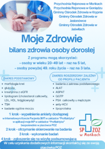 Moje Zdrowie - bilans zdrowia osoby dorosłej